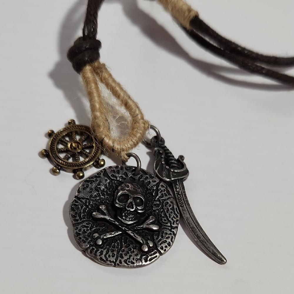 Black and Silver Skull and Crossbones Jewelry